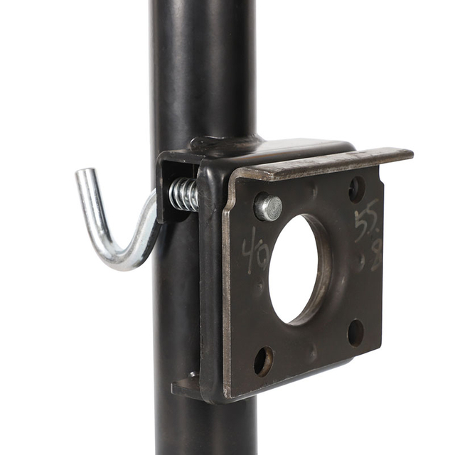 Black Galvanized Spray Top Hand 2000lbs Flanged Trailer Jack Lift Jack