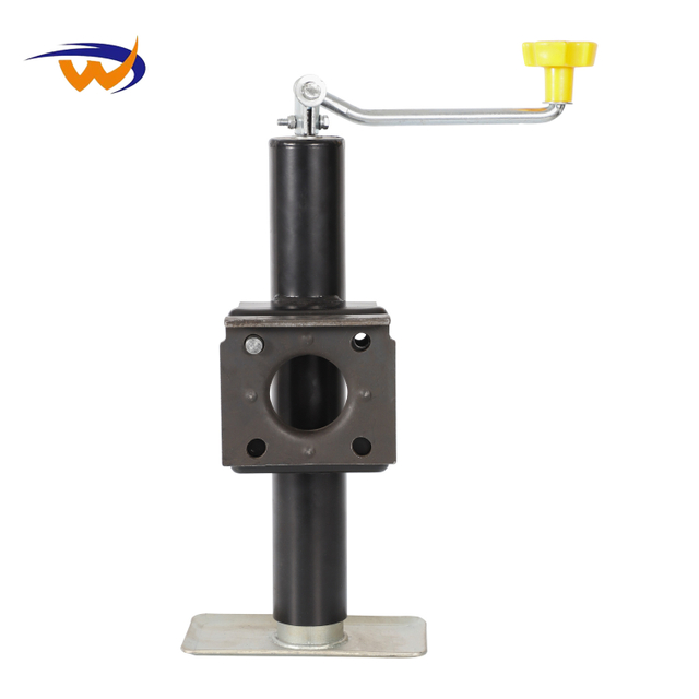 Black Trailer Jack Galvanized Top Hand 2000lbs Jack 